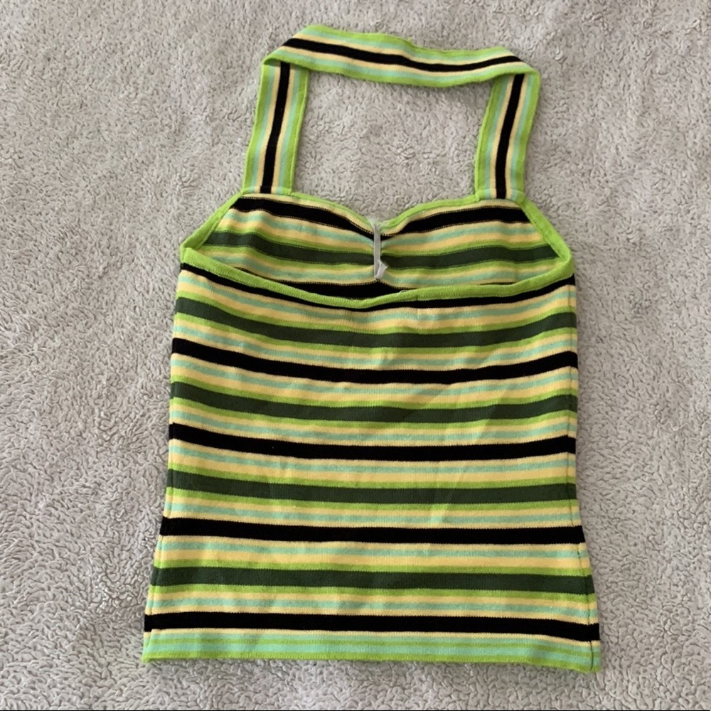 🌸LAST CHANCE Verge Girl | Striped Halter Tank - Picture 4 of 5